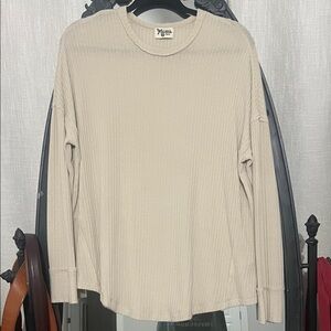 Show Me Your MuMu Beige Long Sleeve Sweater